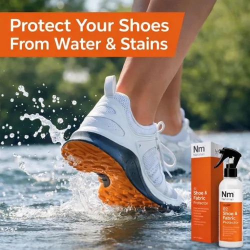 Vista 2 de NANOMAN Spray repelente al agua/impermeable para zapatos y tela, incluido ante de cuero nobuck y ecológico. Fórmula nanotecnológica libre de alcohol
