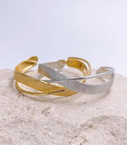 Vista 24 de OZEL - Pulseras para mujer, chapados en oro real de 18 quilates, pulseras de oro de cristal colorido para regalos