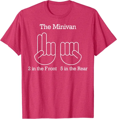 Vista 24 de The Minivan 2 In The Front 5 In The Rear Camiseta, Negro