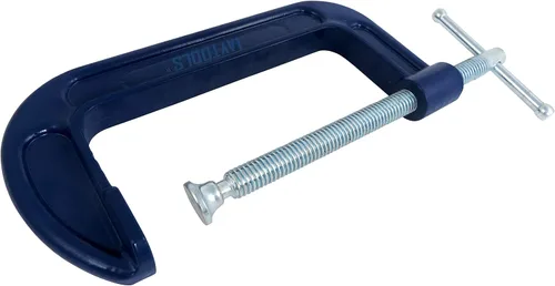 Vista 3 de Taytools - Paquete de 2 abrazaderas C de 6 pulgadas con marco de acero maleable, roscas Acme recubiertas eléctricamente, husillo de acero al carbono