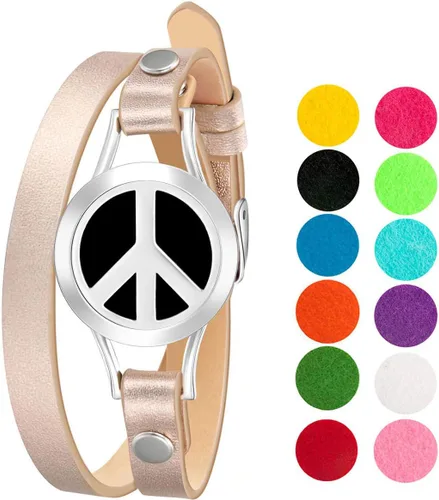 Vista 26 de Wild Essentials - Pulsera de cuero con aceite esencial, Cuero