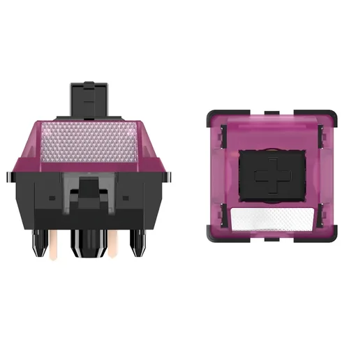 Vista 5 de DUROCK Interruptor Lotus negro, interruptores lineales de alta precisión 2.24 oz de resorte largo pre-lubricado RGB interruptores de teclado