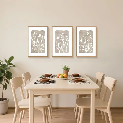 Vista 83 de FWIEXA Juego de Arte de Lienzo Bohemio Enmarcado para Pared, Cuadros Botánicos Verde Salvia Decoración de Pared, Impresiones de Arte de Plantas