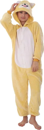 Vista 5 de Disfraz de franela para niños, disfraz de Halloween, Pascua, animales, cosplay para niñas y niños, una pieza