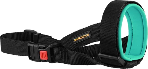 Vista 6 de BRONZEDOG Bozal acolchado suave para perro, de neopreno, ajustable, cómodo, para masticar y masticar, para perros pequeños, medianos y grandes