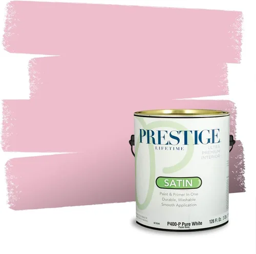 Vista 761 de Prestige Paints Pintura exterior e imprimación en uno, 1 galón, plano, coincidencia comparable de Valspar* Amber Rose*