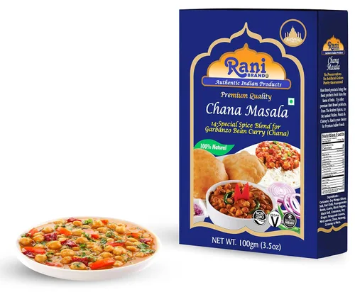 Vista 4 de Rani Chana Masala (mezcla de curry Garbanzo 15 especias) 3.5 oz (100 g) ~ Todo natural Vegano Sin colores Apto para gluten Sin OMG Origen