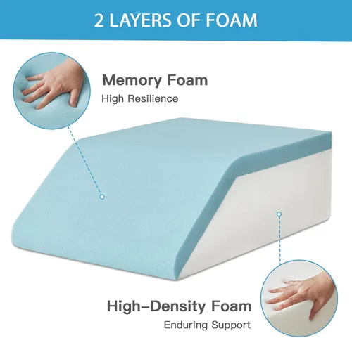 Vista 4 de Almohada de pierna con elevación de circulación sanguínea, cuña de pierna para elevación para hinchazón, almohada de elevación de piernas