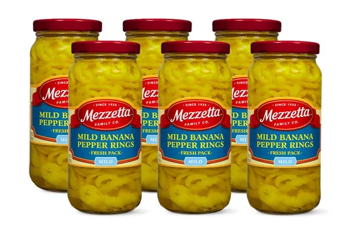 Vista 9 de Mezzetta Pimientos picantes de cereza en rodajas, sin gluten, keto, kosher, tarro de 16 onzas líquidas (paquete de 6)