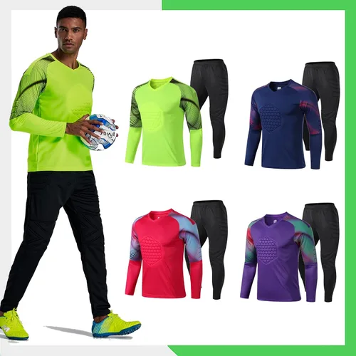 Vista 6 de TOMIYO Camiseta de portero personalizada para hombre y pantalones cortos, camisetas y pantalones de portero de fútbol juvenil, kit de uniforme