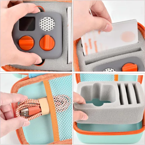 Vista 5 de casmilee Funda de viaje compatible con Yoto Mini – Reproductor de audio y música para niños, bolsa de soporte para altavoces de niños, reproduce