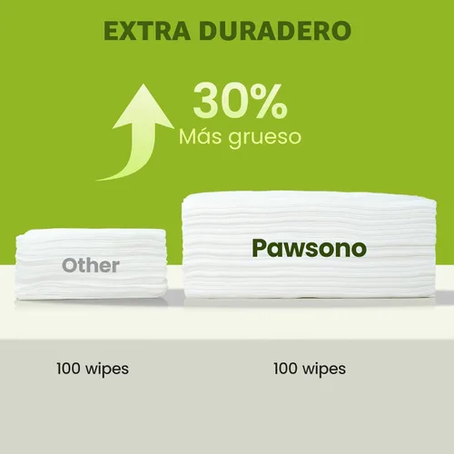 Vista 7 de PawSono Toallitas hipoalergénicas para perros, gatos y animales pequeños, 100