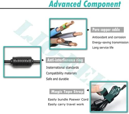 Vista 3 de Cargador adaptador de CA para portátil y fuente de alimentación para Lenovo V130 V130-14IGM V130-14IKB V130-15IGM V130-15IKB V330 81AX V330-14ARR