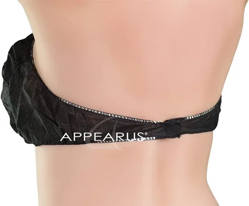 Vista 9 de APPEARUS Sujetadores desechables Spa Bra Top Brassieres Ropa interior para bronceado en aerosol y tratamientos corporales, negro, Negro