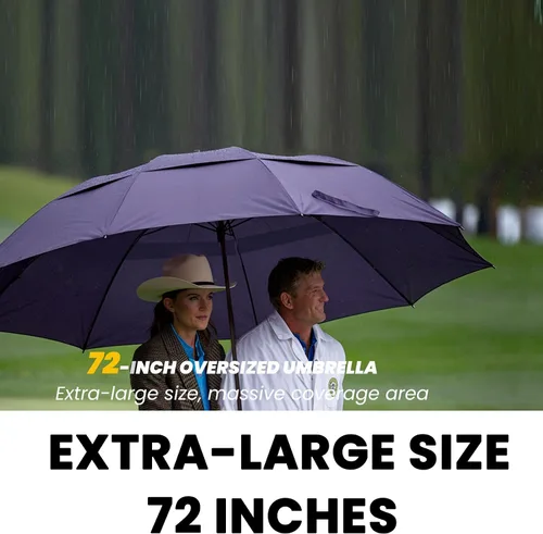 Vista 9 de SIEPASA Paraguas de golf grande de 62/68/72 pulgadas, paraguas de golf de apertura automática, extra grande, doble toldo ventilado, resistente al