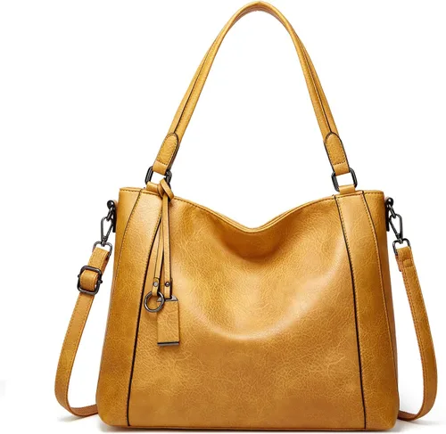Vista 7 de FANDARE Bolso de mano para mujer, de piel sintética suave, impermeable, resistente al agua