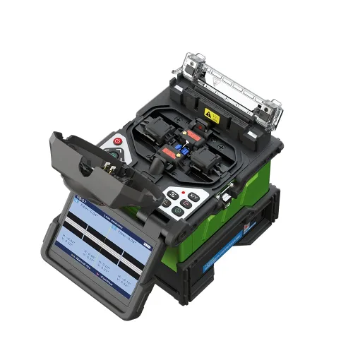 Vista 4 de Komshine FX39 Automático Inteligente Backbon Óptico Fusion Empalmador 6 Motores Pantalla LCD Pantalla LCD Inteligente Máquina de Soldadura Óptica 6S