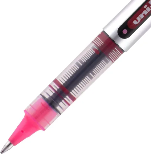Vista 6 de Uni-ball 60384 Vision Roller Ball Stick Impermeable Bolígrafo Passion Pink Ink Fine Docena