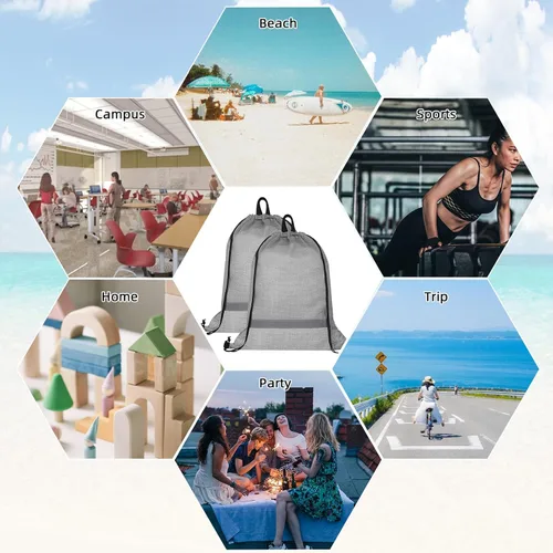 Vista 6 de GoodtoU Bolsa de gimnasio Mochila de piscina Bolsa de malla
