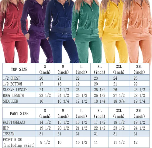 Vista 6 de Conjunto deportivo de terciopelo para mujer 2 piezas sudadera con capucha y cremallera completa