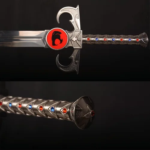 Vista 10 de SV Espada de anime hecha a mano para cosplay, espada mística de tigre-gato, espada mística, espada de presagios, ojo de Thundera/Tygra, varios