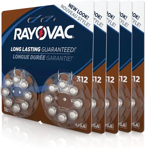 Vista 8 de RAYOVAC Baterías para audífonos tamaño 312, paquete de 8, L312ZA-8ZMB