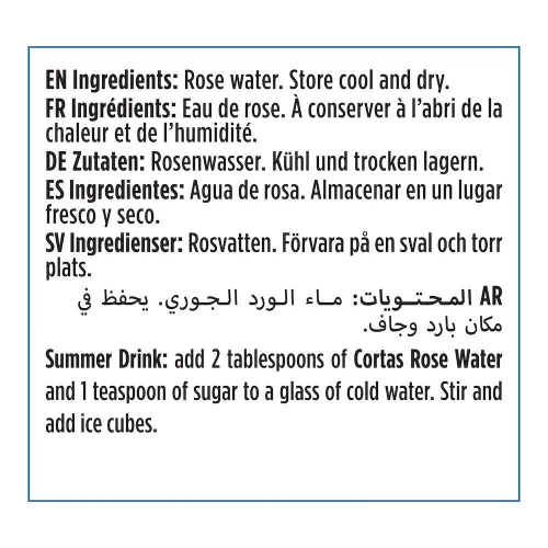 Vista 5 de Cortas - Agua de flores de rosas, 17 onzas líquidas (16.9 fl oz), grande