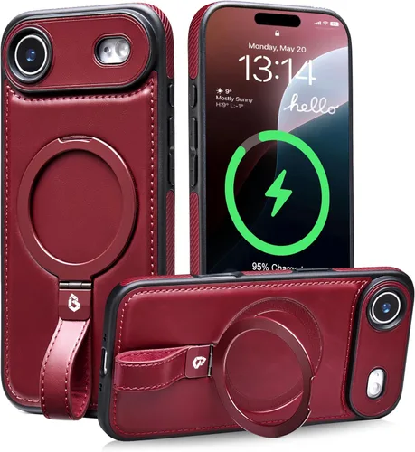 Vista 32 de Butaiga - Funda para iPhone 12 Pro Max con correa de cuero, soporte de anillo, color negro Finger Loop, Relieve Smartphone Pinky Strain