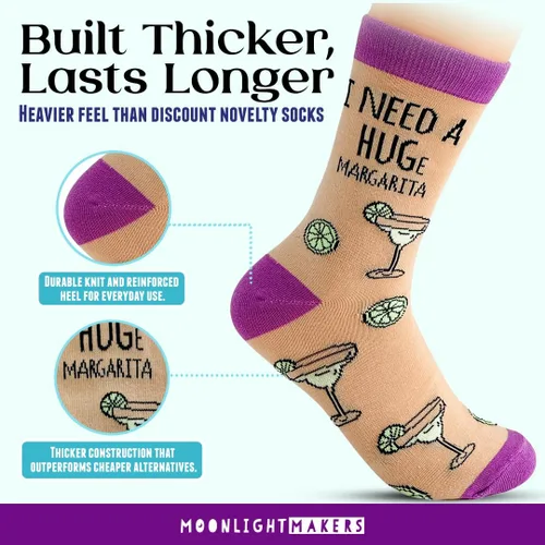 Vista 3 de Moonlight Makers Funny Colored Socks, Novelty Socks, Stocking Stuffer, Unisex Socks