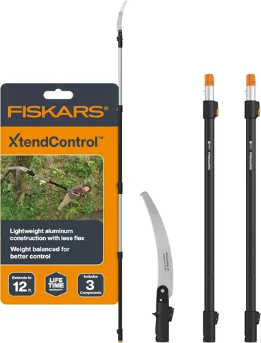 Vista 15 de Fiskars XtendControl - Podadora de árbol de 6 pies con sierra de triple molienda de 15 pulgadas x 1, poste de extensión individual de 3 a 6 pies