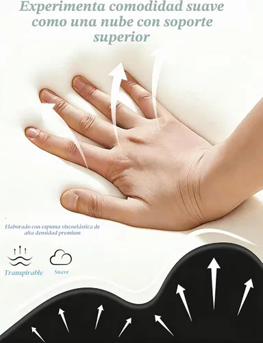 Vista 8 de Almohada versátil Cojín ergonómico de cuña Almohada de espuma viscoelástica (gris oscuro)