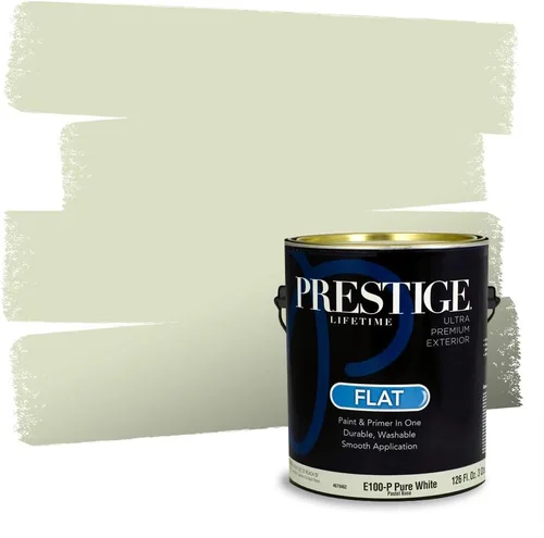 Vista 66 de Prestige Paints - Pintura exterior e imprimación en uno, 1 galón, plano, compatibilidad comparable con el color menta «Whipped Mint» de Behr