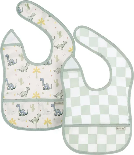 Vista 11 de haakaa Waterproof Baby Bibs for Eating 2pcs for 6-24M