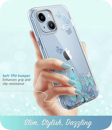 Vista 4 de i-Blason Cosmo - Funda para iPhone 14/13 con protector de pantalla integrado, funda protectora delgada de cuerpo completo para iPhone 14/13 de 6.1