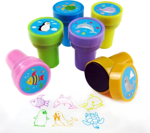 Vista 2 de TINYMILLS 24 piezas de sellos Ocean Life para niños