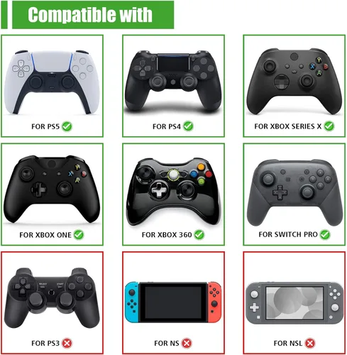 Vista 2 de Thumb Grip Controller Gamepad Raised Antislip Thumb Stick Grips Thumbsticks Joystick Cap for PS54,for Xbox one360SXSS,for Switch Pro Controller