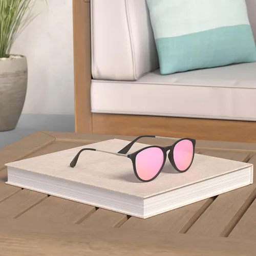 Vista 2 de WOWSUN Lentes de sol retro para mujer, lentes clásicos redondos de moda 2024