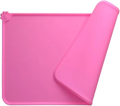 Vista 7 de Tapete de comida para perros, tapete de silicona antideslizante para alimentación de mascotas, mantel individual impermeable para perros pequeños