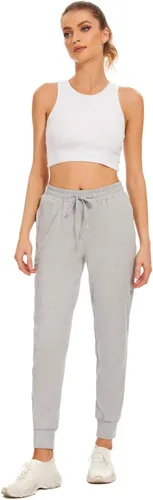 Vista 2 de BATHRINS Women's Lightweight Sweatpants Comfy Workout Joggers Lounge Pants with Zipper Pockets