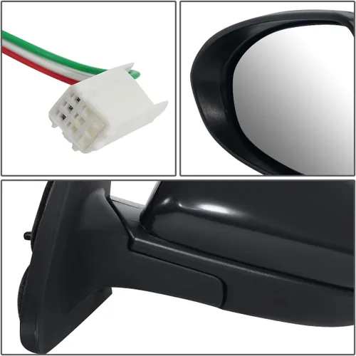 Vista 4 de DNA Motoring OEM-MR-MA1320162 Espejo de puerta lateral izquierdo de estilo de fábrica compatible con 10-13 Mazda 3