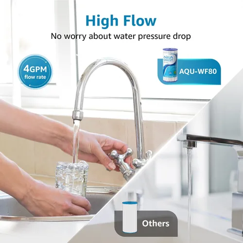 Vista 5 de AQUA CREST FXHSC - Filtro de agua para toda la casa, repuesto para GE® FXHSC, GXWH40L, GXWH35F, American Plumber W50PEHD, W10-PR, Culligan®