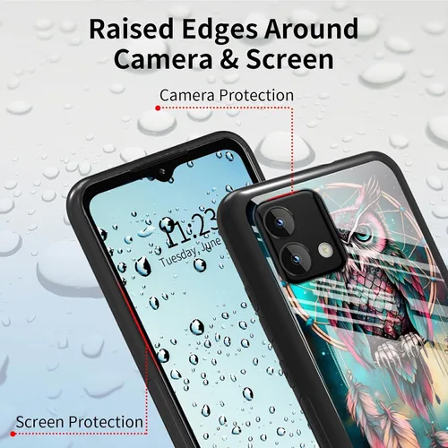 Vista 207 de Funda para Motorola Moto G Stylus 5G 2021 de vidrio templado, funda negra con diseño de mujer negra africana para mujeres y hombres, antiarañazos, a