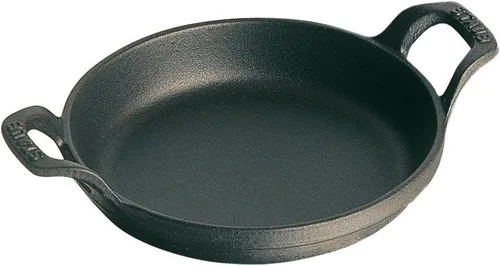 Vista 9 de Staub Plato para asar ovalado de 8 1/4 pulgadas, negro mate