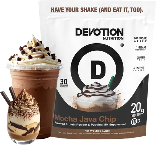 Vista 21 de Devotion Nutrition Brownie - Proteína en polvo para batidos, hornear, brownies, postres, 0.71 oz de aislado de suero y mezcla de caseína, sin azúcar