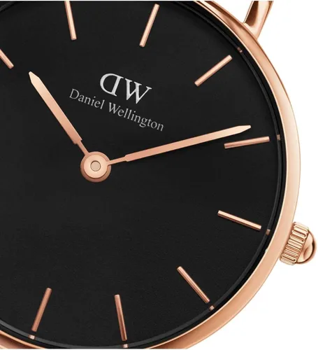 Vista 3 de Daniel Wellington Reloj Petite Ashfield, pulsera de malla negra mate