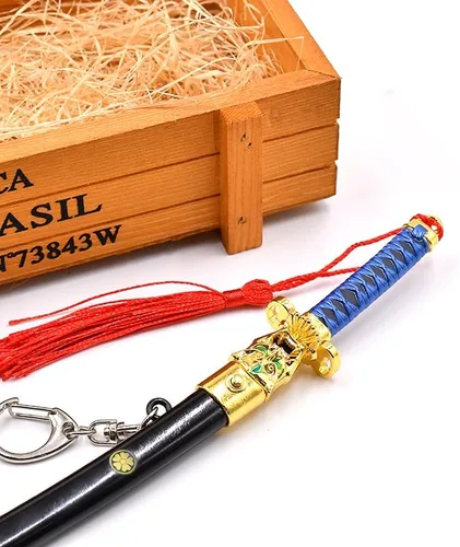 Vista 6 de Batustou 8.66" Valorant Onimaru Kunitsuna Katana Key Chain Mini Sword Game Katana Keychain Backpack Keyring Desk Decoration