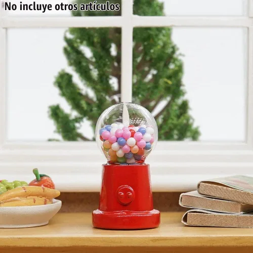 Vista 7 de Odoria 1/12 Miniature Gumball Machine Accesorios de decoración de casa de muñecas