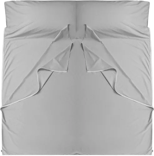Vista 9 de Forro de saco de dormir 100% algodón con cremallera, sábana de viaje para adultos, para hoteles, camping, excursionistas, colchón, caravana, sofá