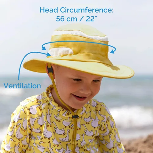 Vista 4 de JAN & JUL Gorro de jaspe junior para niños, algodón UPF 50+, talla ajustable