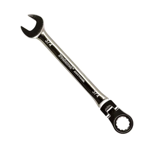 Vista 3 de T44008 Llave combinada de trinquete flexible, acabado cromado, 1/4